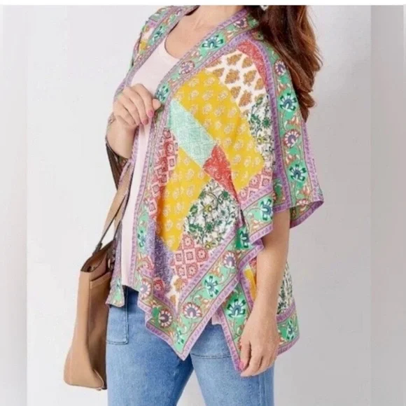 Anthropologie Tolani Collection Raelyn Kimono
Bright Patchwork M - Picture 2 of 7